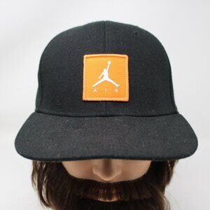 Nike Air Hat Youth Snapback Black/Orange Polyester Adjustable Cap